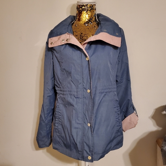 Jessica Simpson Anorak Grey & Pink Raincoat - Picture 2 of 4